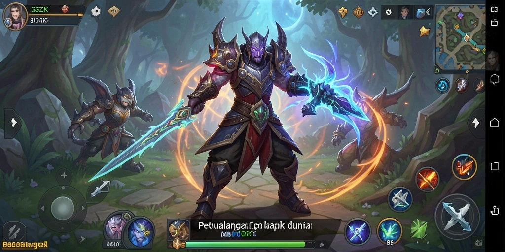 Tangkapan layar gameplay <strong>33ZK</strong> menampilkan pertempuran epik dalam dunia MMORPG.