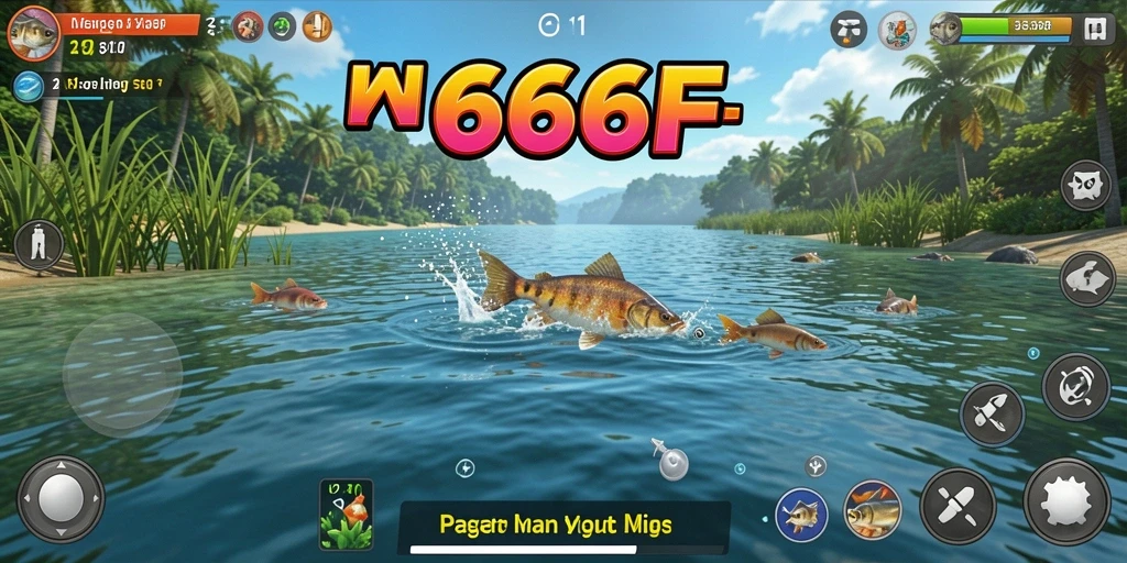 Antarmuka gameplay 666F dengan pengalaman memancing yang menarik.