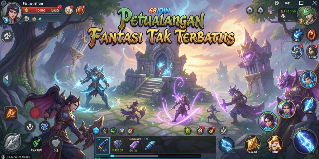 Tampilan menakjubkan dari gameplay RPG dalam 68IDN.