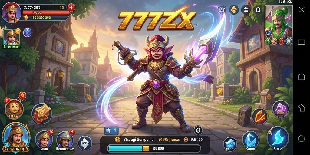Tangkapan layar menampilkan pertempuran strategis dalam 777ZX.