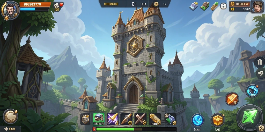 Tampilan gameplay strategi menara di BIGBET78.