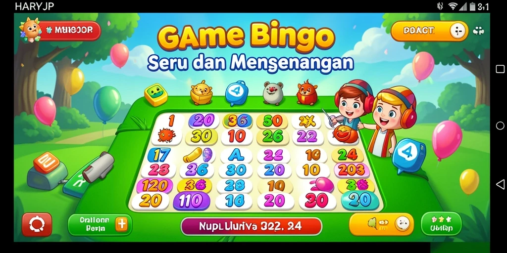 Tampilan seru gameplay Bingo di HARAPJP yang menantang.
