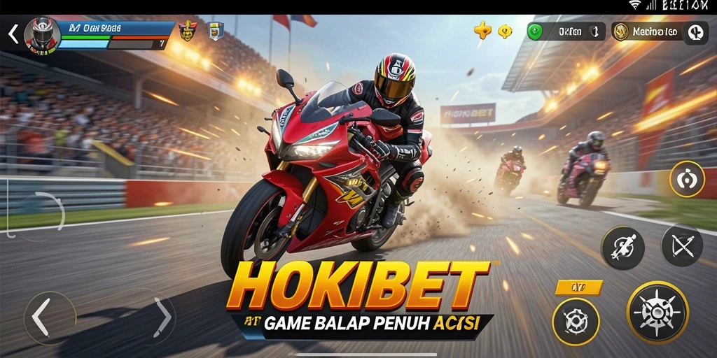 Gameplay HOKIBET yang menegangkan dan seru saat balapan motor.