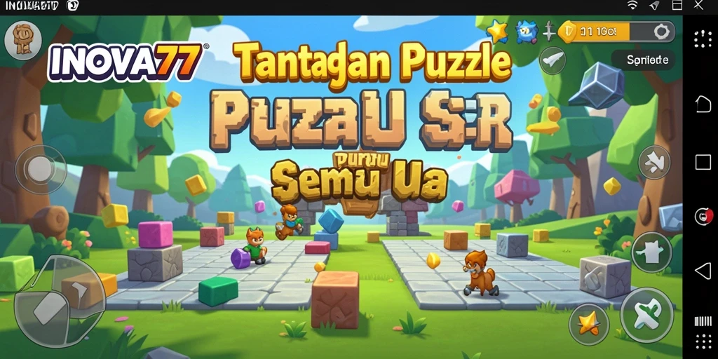 Tampilan gameplay <strong>INOVA77</strong> dengan berbagai level Puzzle yang menantang.