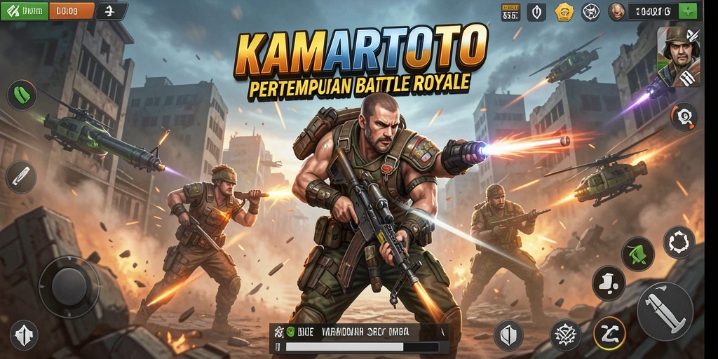 Tampilan gameplay seru dari KAMARTOTO dalam pertempuran Battle Royale.