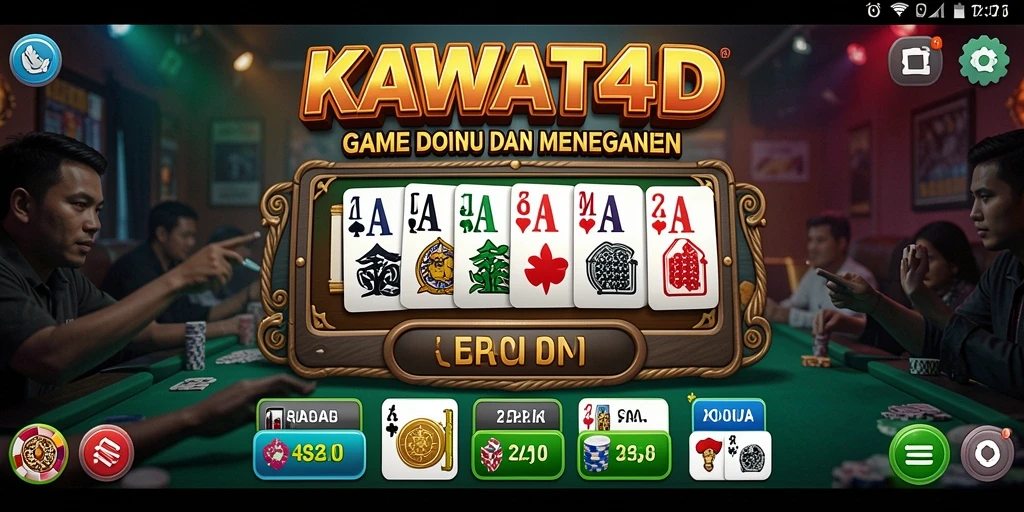 Screenshot gameplay KAWAT4D menampilkan aksi domino yang seru dan dinamis.