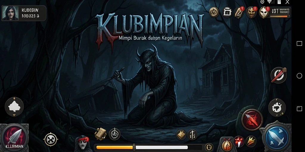 Tampilan mendebarkan dari gameplay <strong>KLUBIMPIAN</strong> yang penuh kengerian.