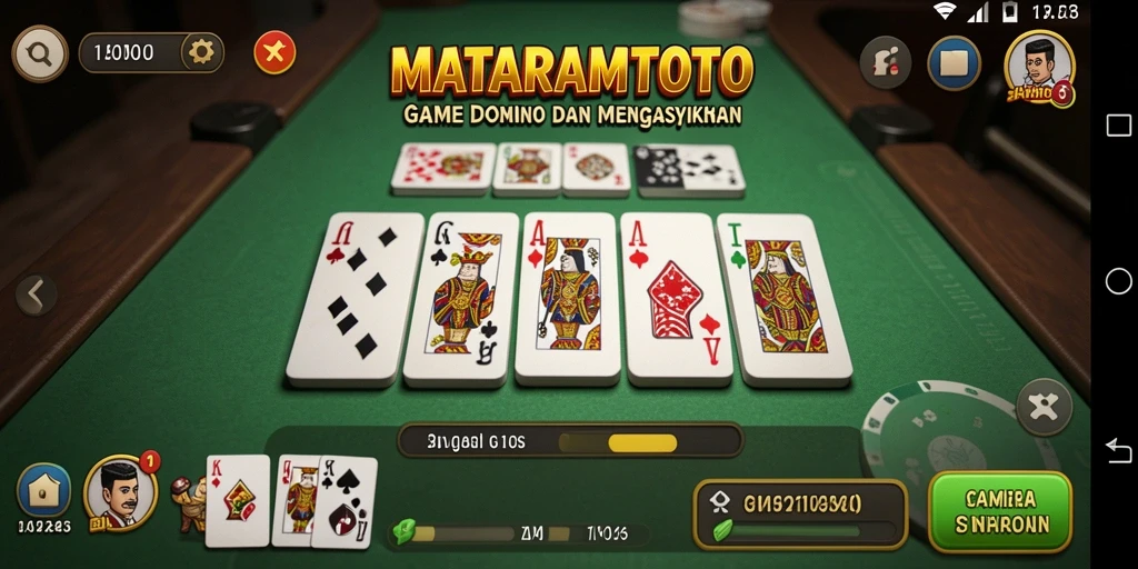Tampilan menarik gameplay Domino di MATARAMTOTO.