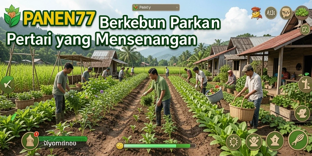 Screenshot gameplay PANEN77 menampilkan aktivitas bertani yang menyenangkan.