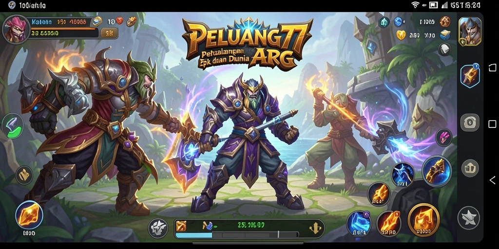 Tampilan gameplay menegangkan dalam <strong>PELUANG77</strong> saat melawan monster epik.