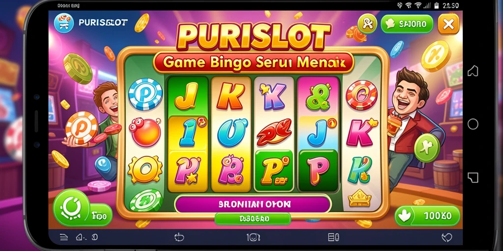 Tampilan gameplay seru di aplikasi PURISLOT dengan fitur Bingo.