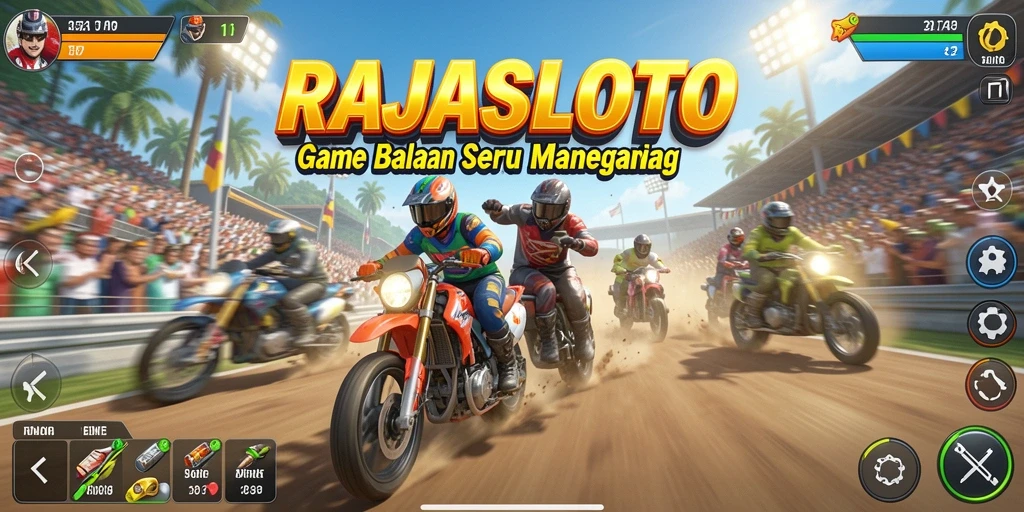 Screenshot menampilkan gameplay RAJASLOTO yang mendebarkan dan penuh aksi.