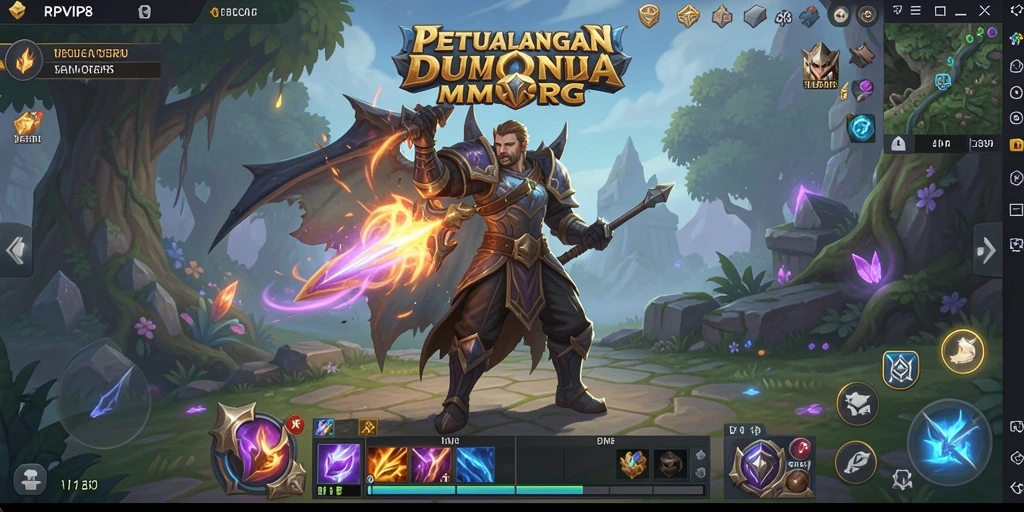 Tampilan permainan MMORPG yang menakjubkan dan interaktif.
