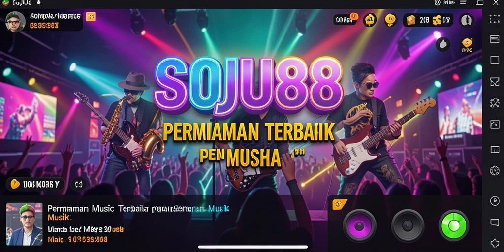 Gameplay seru di SOJU88 dengan berbagai lagu dan mode permainan.